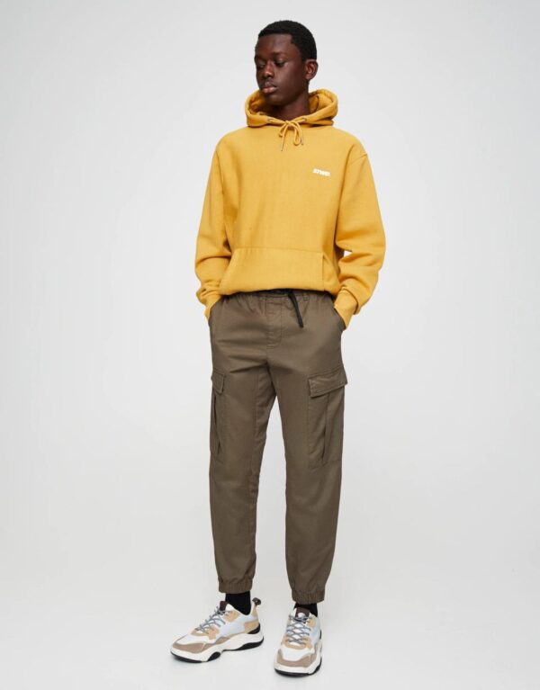 ⁦Khaki Utility Cargo Trousers⁩ – תמונה ⁦4⁩