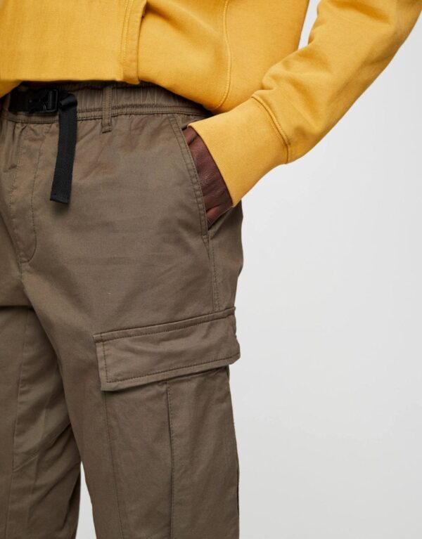 ⁦Khaki Utility Cargo Trousers⁩ – תמונה ⁦2⁩