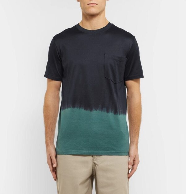 ⁦Dip-Dyed CottonT-Shirt⁩ – תמונה ⁦2⁩