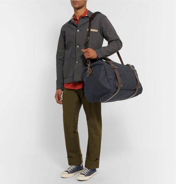 ⁦Leather Twill Duffle Bag⁩ – תמונה ⁦3⁩