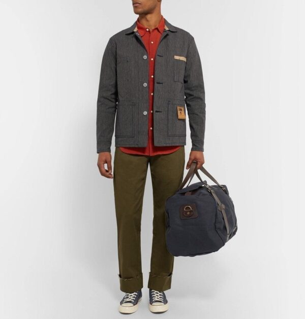 ⁦Leather Twill Duffle Bag⁩ – תמונה ⁦2⁩