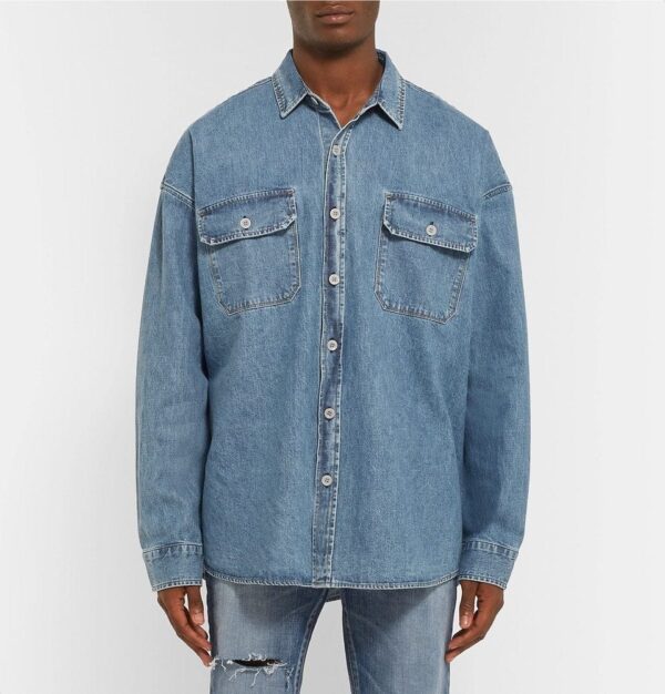 ⁦Oversized Washed-Denim⁩ – תמונה ⁦3⁩