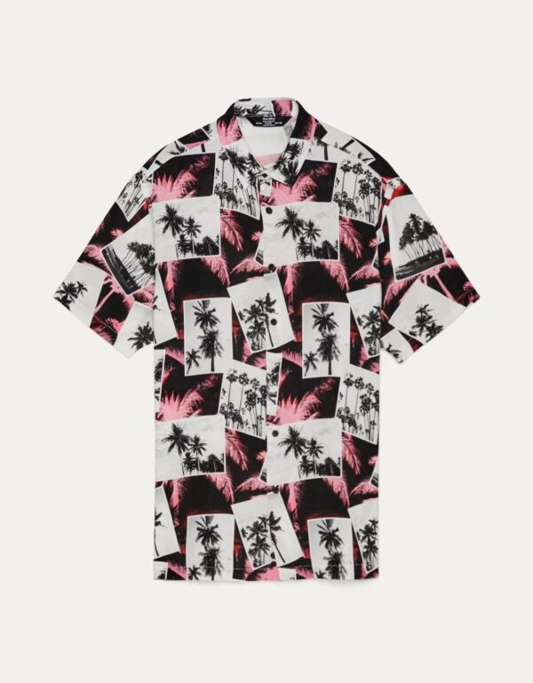 ⁦Palm Tree Print Shirt⁩ – תמונה ⁦2⁩